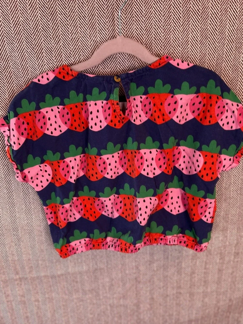 Hanna Andersson Strawberry 2 piece skirt and crop top